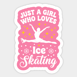 Just a Girl Who Loves Ice Skating Sticker